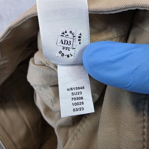 LOFT Pants Womens Size 12 Petite Tan Belted Cropped Chino Straight Leg Casual - Picture 12 of 12